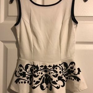 Mandee’s Black/White Top with Beads